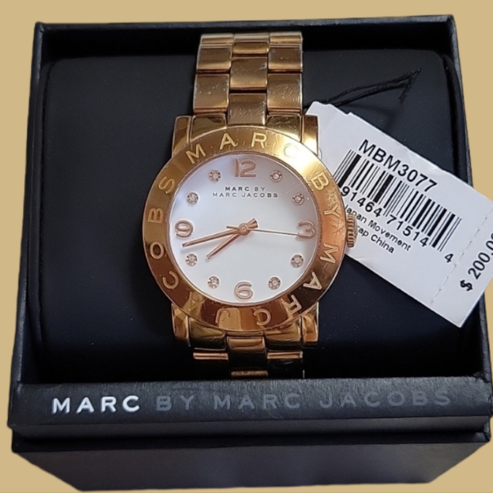 Marc by Marc Jacobs Amy MBM3077 Rose Gold Plated Watch